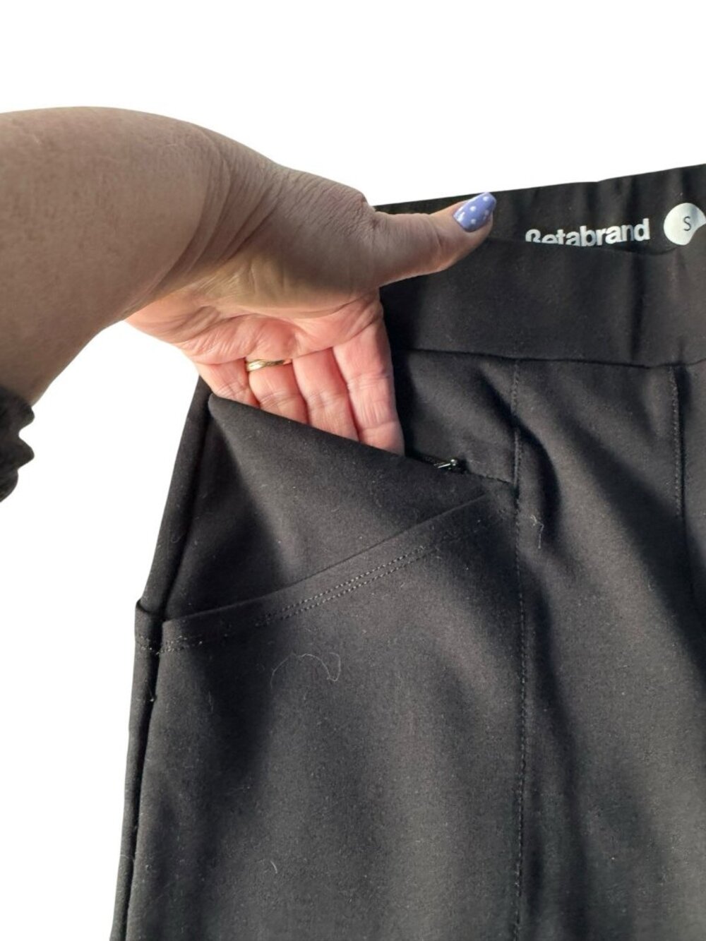 Betabrand Sz S Journey Zippered Skinny-Leg Pocket High Rise Dress Yoga Pants - Picture 8 of 12